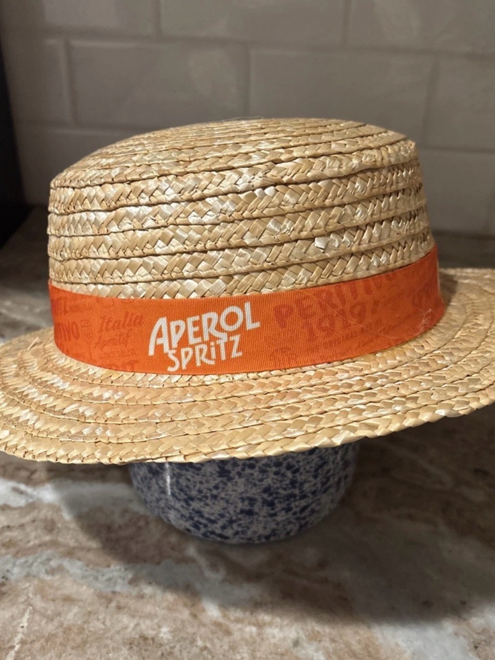 Aperol Spritz Straw Beach Hat Brand New! Free gift included